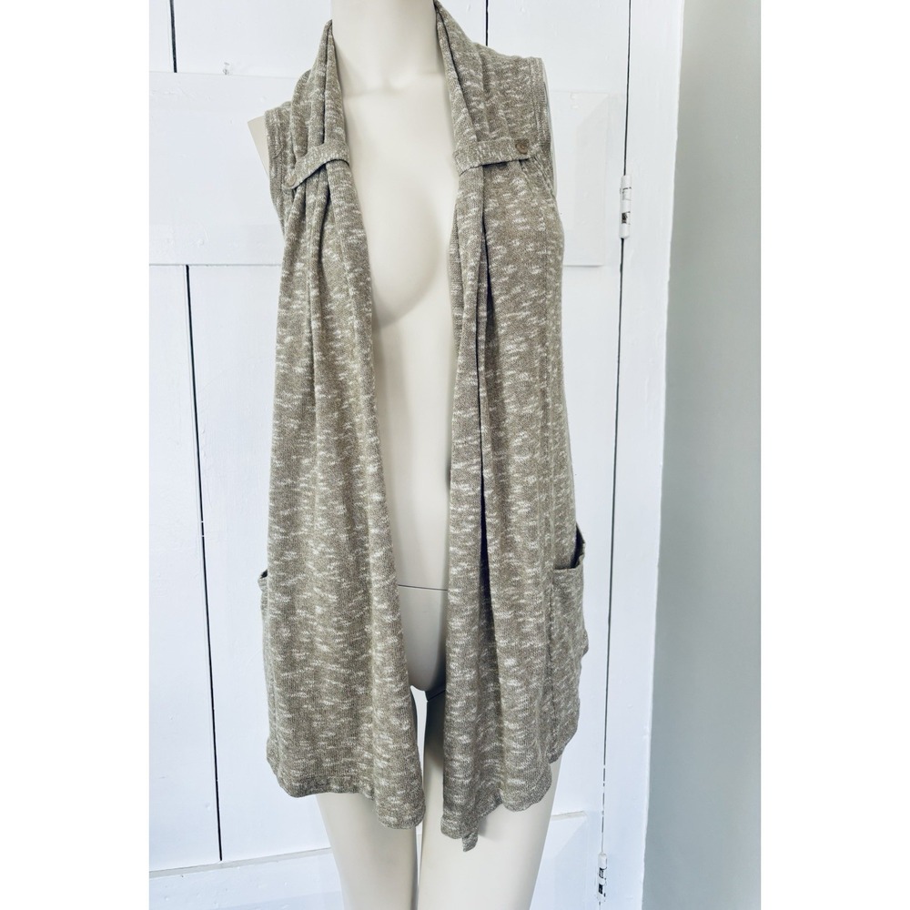 Fever Women's Oatmeal Long Cardigan Open Sweater Women's Medium - Y2K Office